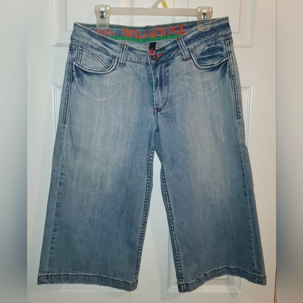 Dollhouse cropped wide leg capri, sz 13